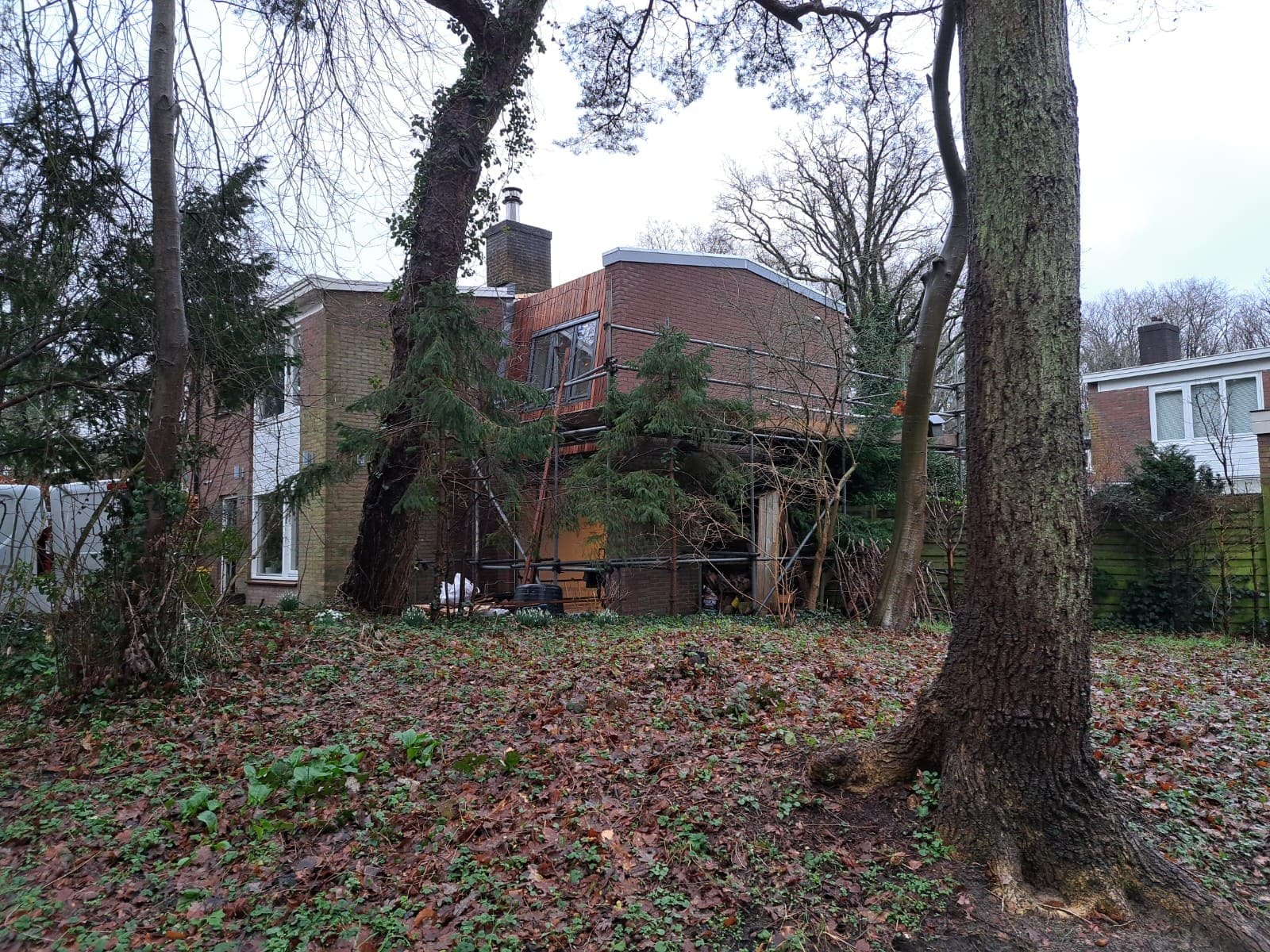 Woning met nieuwe verdieping tussen de bomen, Bloemendaal